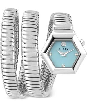 Philipp Plein Snake Hexagon Armbanduhr 28Mm - Blau