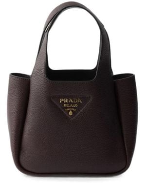 Prada Liaison Mini Leather Handbag - Black