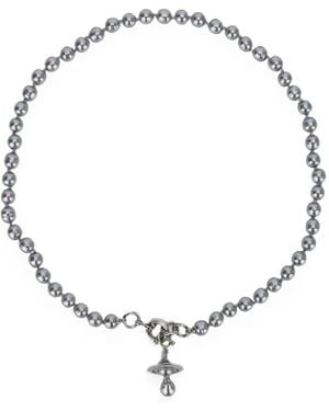 Vivienne Westwood Aleksa Faux-Pearl Orb Necklace - Metallic