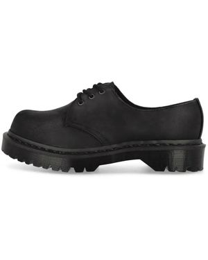 Martens Flame-Print Derby Shoes in Black for Men Lyst UK