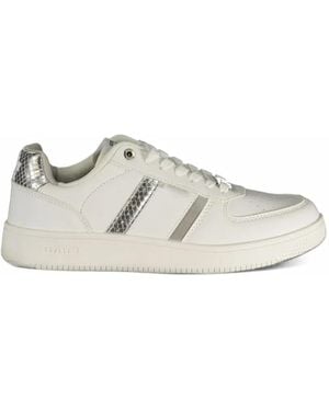 Gast Snakeskin-Effect Paneled Sneakers - White