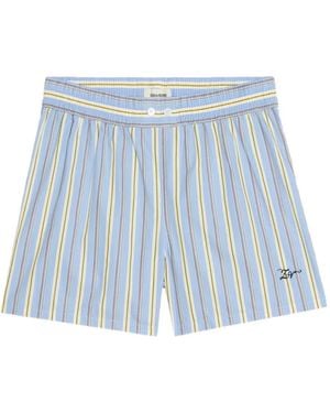 Zadig & Voltaire Striped Logo Shorts - Blue