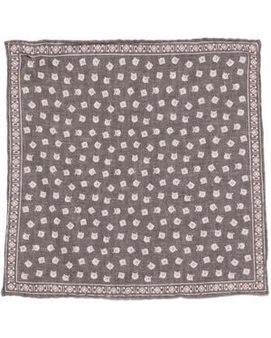 Eleventy Patterned Handkerchief - Grey
