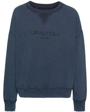 Maison Margiela Four Stitch-logo sweatshirt - Blu