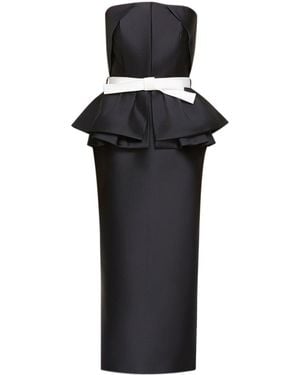 Dice Kayek Bow-Detailing Midi Dress - Black