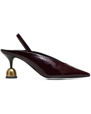 VANDA NOVAK Lucy Slingback Court Shoes - Brown