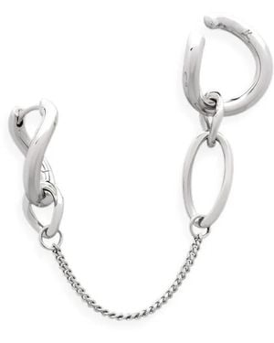 Tom Wood Pendiente Earcuff River Con Cadena - Blanco