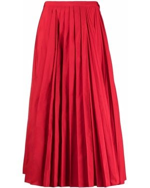 Valentino Garavani Fully Pleated Midi Skirt - Red