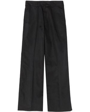 RE/DONE Wide Leg Low-Rise Pants - Black