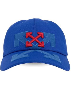 Off-White c/o Virgil Abloh Logo-Patch Baseball Cap - Blue
