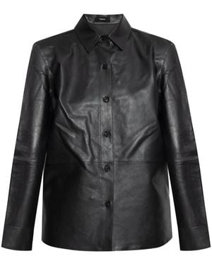 Theory Leather Jacket - Black