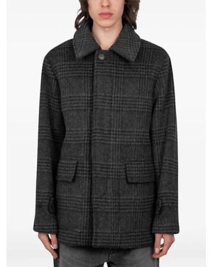 Another Aspect Tartan-pattern Jacket - Black