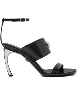Versace Medusa Head-Embellished Ankle-Strap Sandals - Black