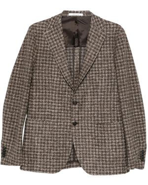 Tagliatore Blazer À Motif Pied-De-Poule - Brown