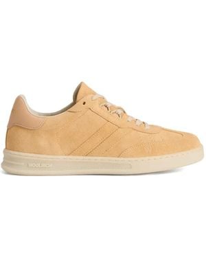 Woolrich Doubleu Lace-Up Suede Sneakers - Natural