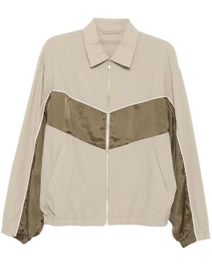 CROQUIS Contrasting-Panel Jacket - Natural