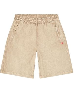 DIESEL Bermudas P-Theck Con Logo Bordado - Neutro
