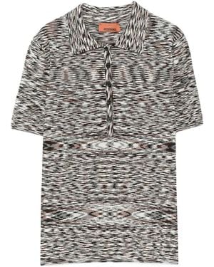 Missoni Patterned Polo Shirt - Grey