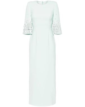 Jenny Packham Abito Lungo Con Decorazione Highball Queen - Bianco