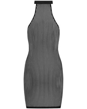 Maison Close Striped Mini Dress - Black