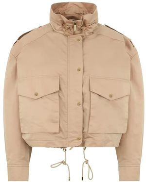 Moorer Cropped Jacket - Natural