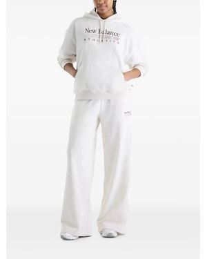 New Balance Pantalon De Jogging Trackside À Logo Imprimé - White