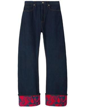 Burberry Japanese Wide-Leg Jeans - Blue