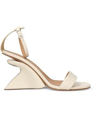 Off-White c/o Virgil Abloh Jug Sculpted-Heel Leather Sandals - Natural