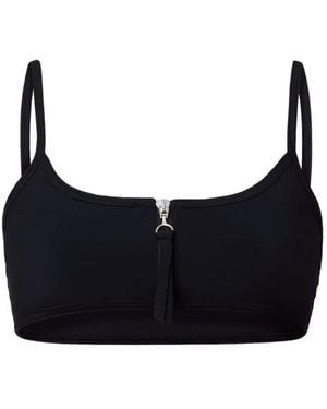 Loulou de Saison Top De Bikini Olga Con Cuello Cuadrado - Negro