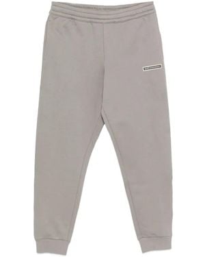 EA7 Logo-Patch Track Pants - Gray