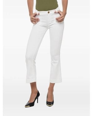The Seafarer Patch-Pocket Wide-Leg Jeans - White