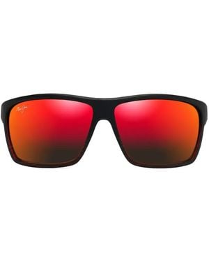 Maui Jim Alenuihaha Square-Frame Sunglasses - Red