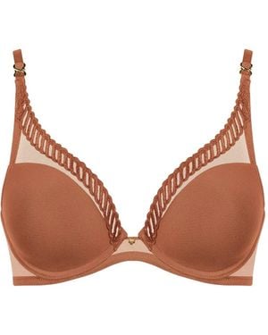 Aubade Sheer Emotion Underwired Triangle Bra - Brown