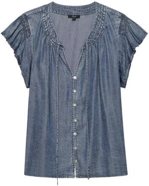 Rails Camisa Aviva Con Botones - Azul