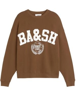 Ba&sh Benjamin Sweatshirt mit Logo-Print - Braun