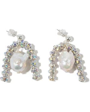 PEARL OCTOPUSS.Y Pearl Embellished Earrings - White