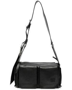 Miu Miu Multi-Pocket Leather Shoulder Bag - Black
