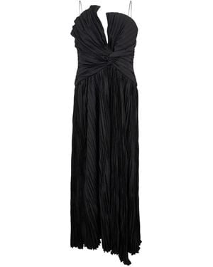Acler Broadhay Pleated Knotted Maxi Dress - Black