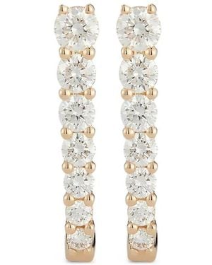 Dana Rebecca Pendientes De Aro Ava Bea Con Diamantes - Blanco