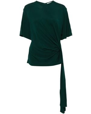 Christopher Esber Gedrapeerd T-Shirt Met Col Detail - Groen