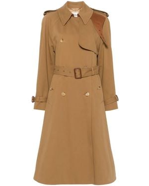 Chloé Cotton Gabardine Trench Coat - Natural