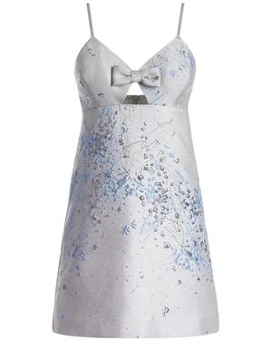 Mia Peculiar Bow-Embellishment Mini Dress - White