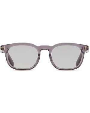 Tom Ford T-Shaped Hinge Detail Square-Frame Full-Rim Sunglasses - Grey