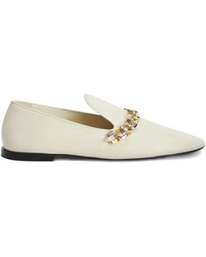 Jil Sander Leather Loafers - White