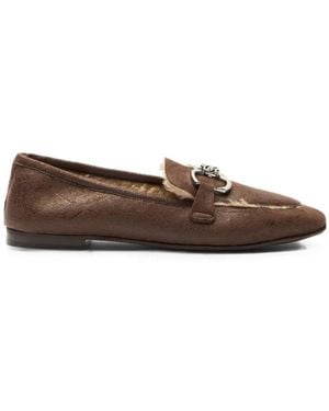 Casadei Bufaland Chain-Detail Loafers - Brown