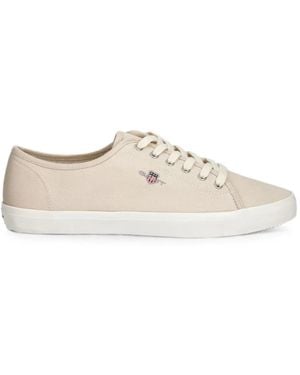 GANT Lace-Up Logo-Embroidered Sneakers - White