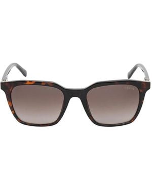 GUESS EYEWEAR Rectangle-Frame Tortoiseshell-Effect Sunglasses - Grey