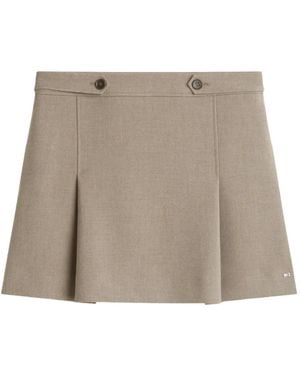 Tommy Hilfiger Button Mini Skirt - Brown