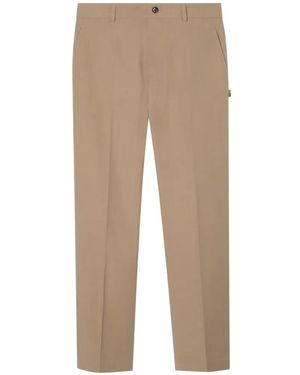 Burberry Cotton Twill Chinos - Natural