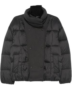 Patrizia Pepe Quilted Double-Breasted Jacket - Black